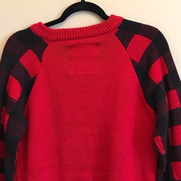 American Stitch Red and Black Snowtorious Sweater - Picture 6 of 8